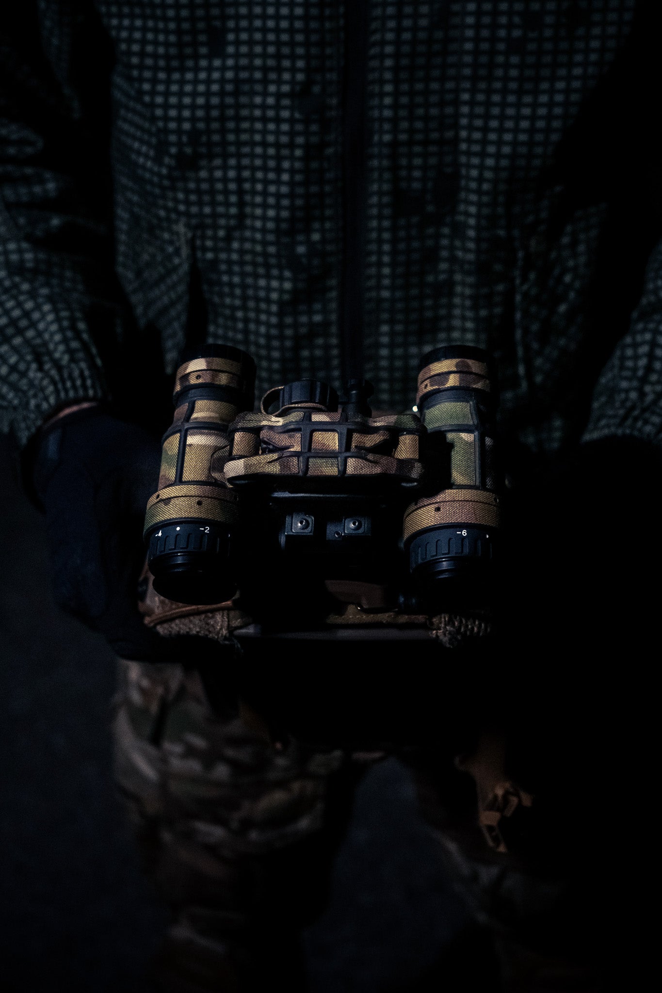 ACT DTNVS night vision device with Multicam K.wrap mil‑spec Cordura camo and 3M adhesive for IR resistance & concealment