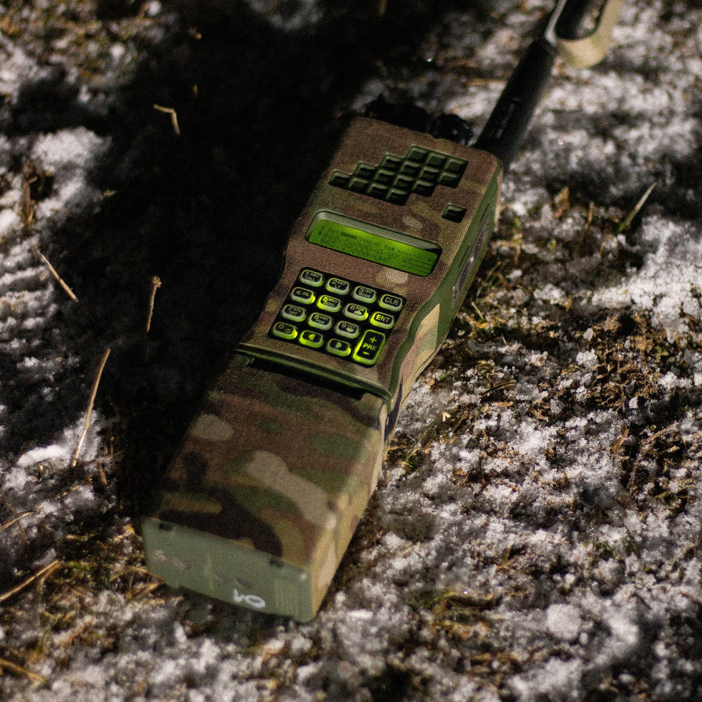 AN/PRC-152 with Multicam K.wrap mil‑spec Cordura camo and 3M adhesive for IR resistance & concealment