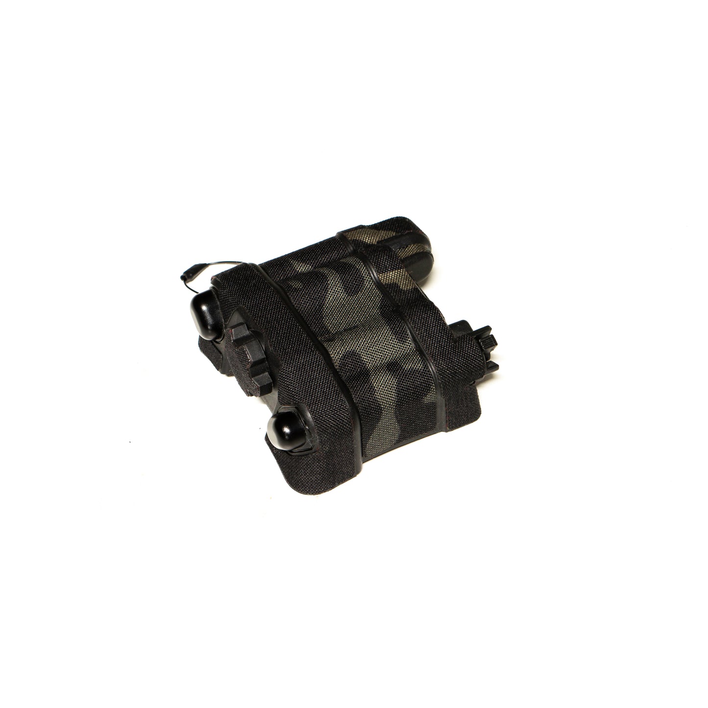 Argus USBP nvg battery pack with Multicam Black K.wrap mil‑spec Cordura camo and 3M adhesive for IR resistance & concealment