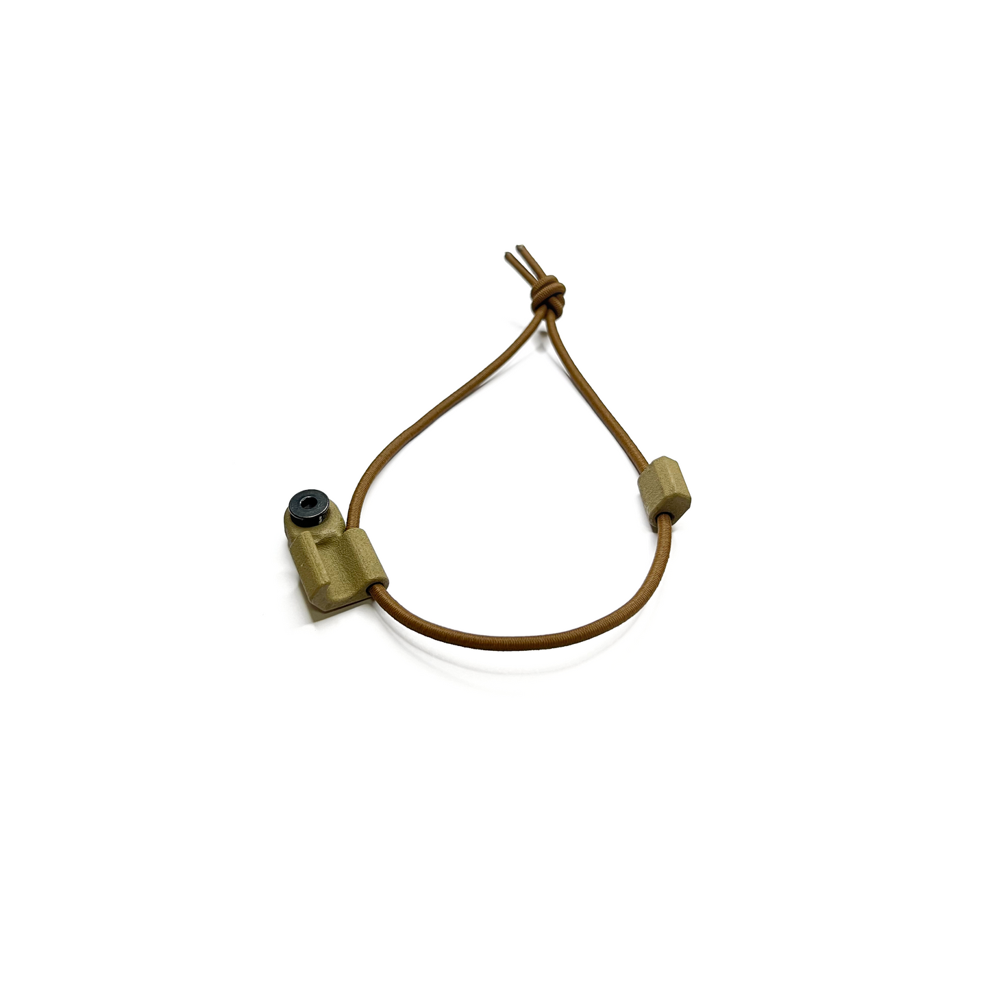 A fde bungee cord sling system designed to be mounted on a M-LOK rail for stowing and deploying a sling.