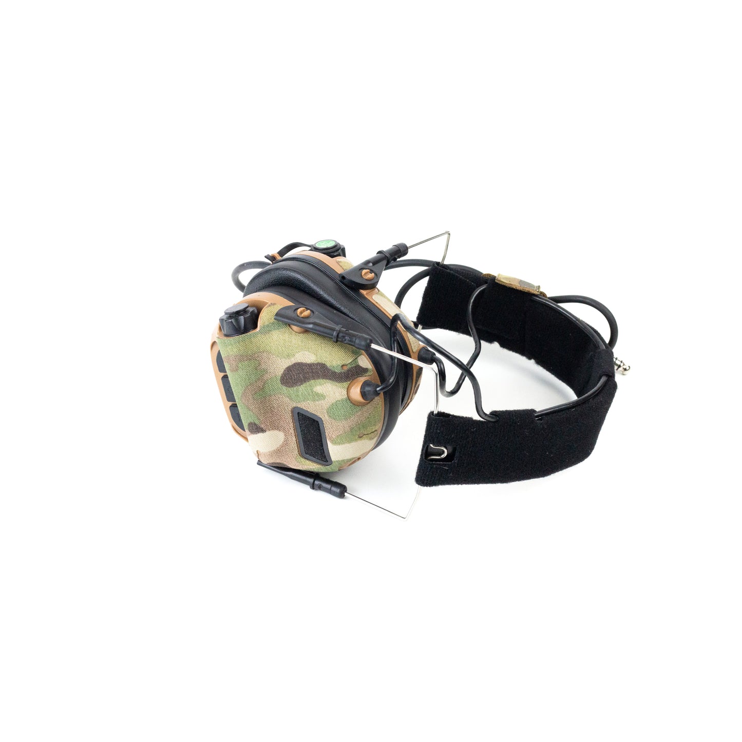 EARMOR M31/M32 headset with Multicam K.wrap mil‑spec Cordura camo and 3M adhesive for IR resistance & concealment