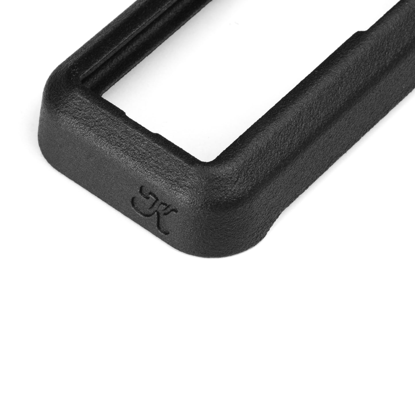 A black magwell for AR-15 rifle.