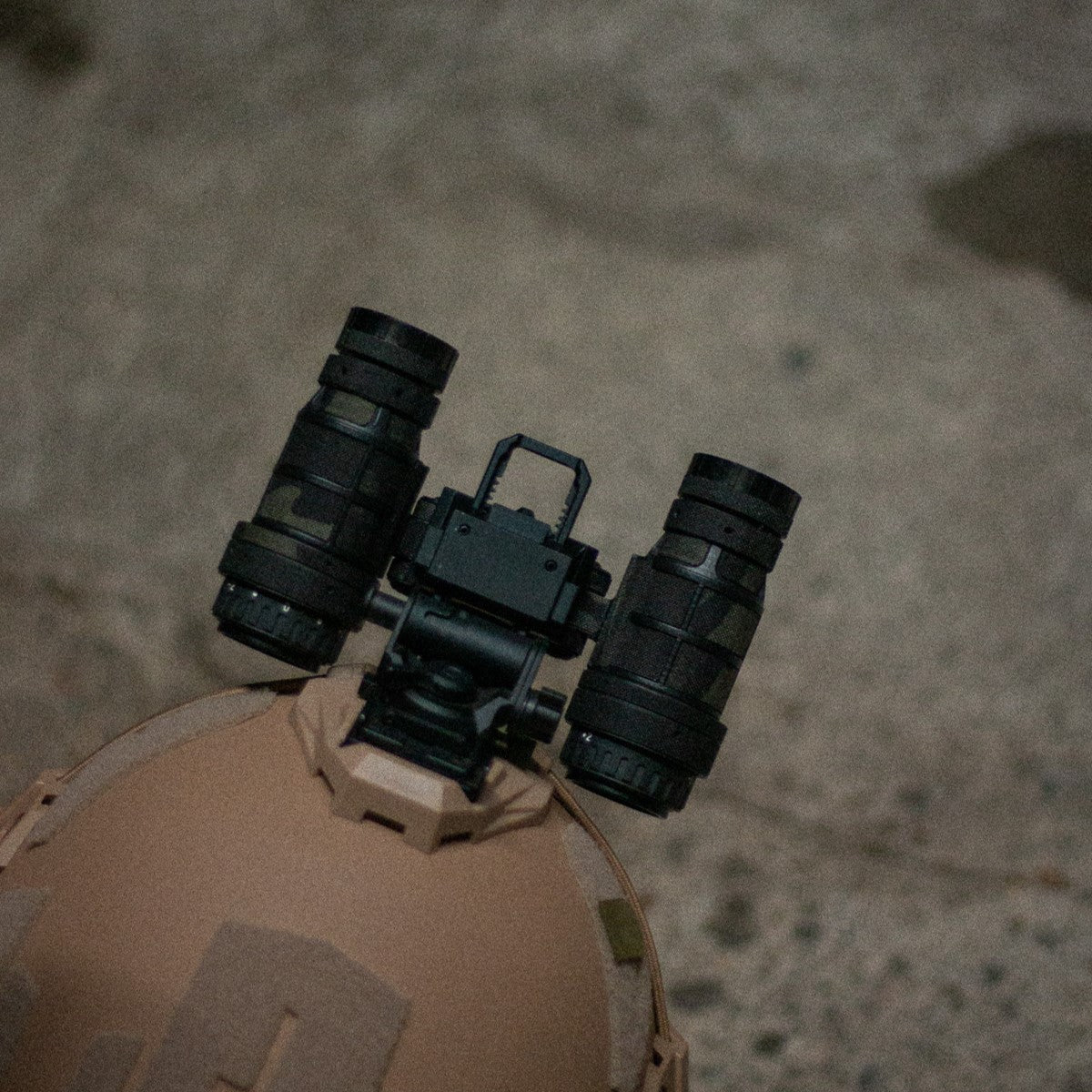 LLUL-21 night vision device with Multicam Black K.wrap mil‑spec Cordura camo and 3M adhesive for IR resistance & concealment. schuberth m100 helmet