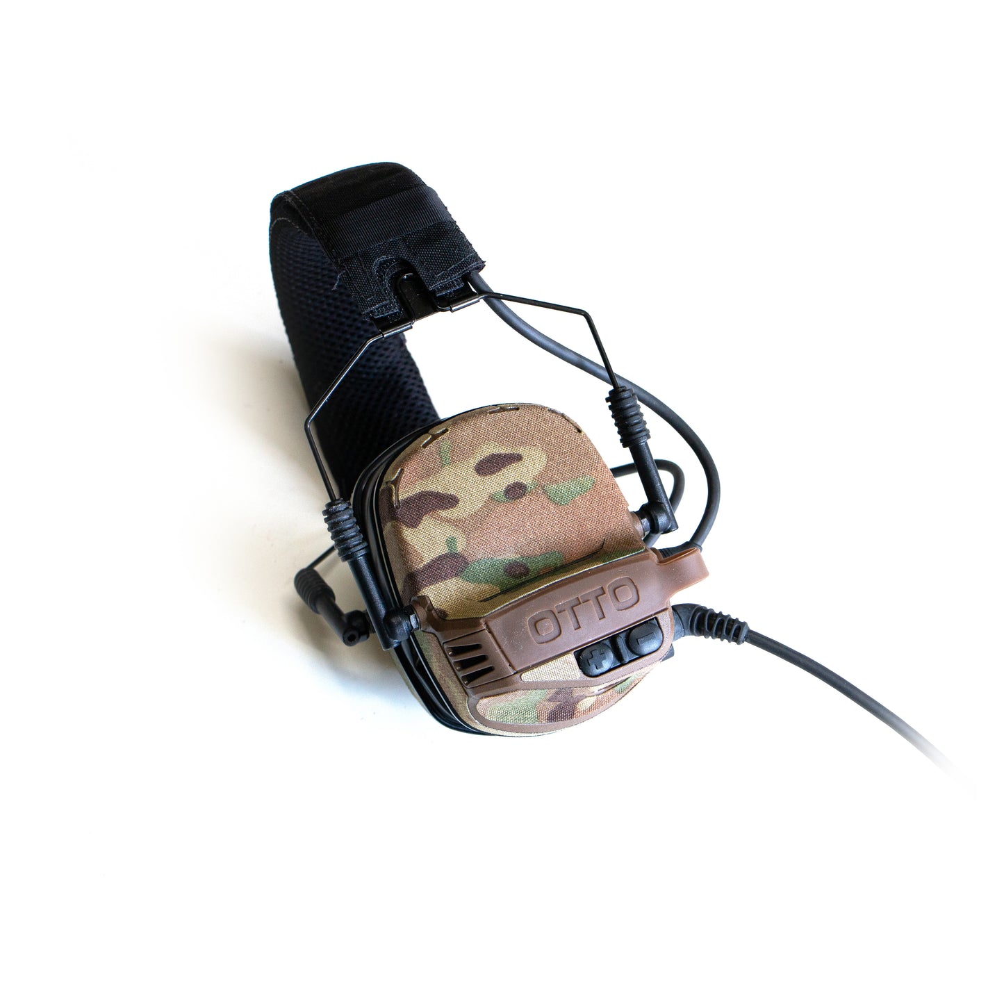 OTTO Noizebarrier headset with Multicam K.wrap mil‑spec Cordura camo and 3M adhesive for IR resistance & concealment