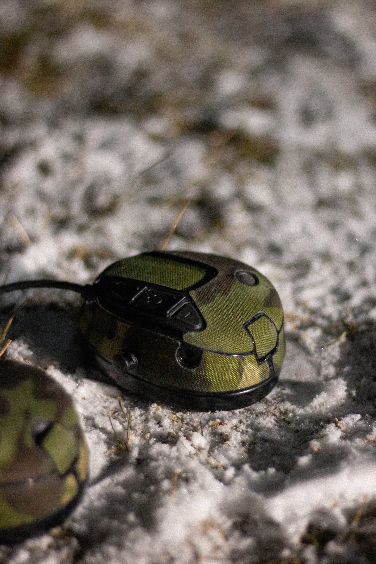 3M PELTOR ProTac III Slim headset with Multicam tropic K.wrap mil‑spec Cordura camo and 3M adhesive for IR resistance & concealment