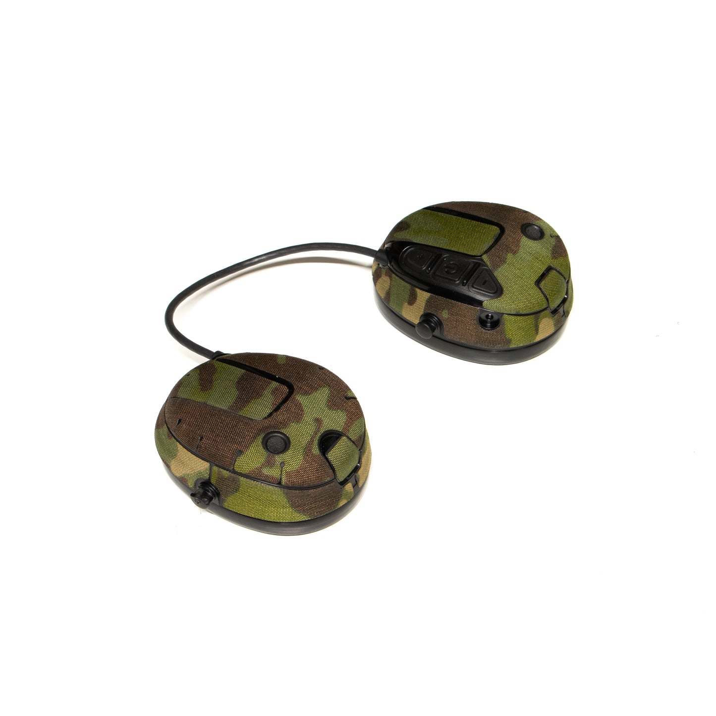3M PELTOR ProTac III Slim headset with Multicam tropic K.wrap mil‑spec Cordura camo and 3M adhesive for IR resistance & concealment