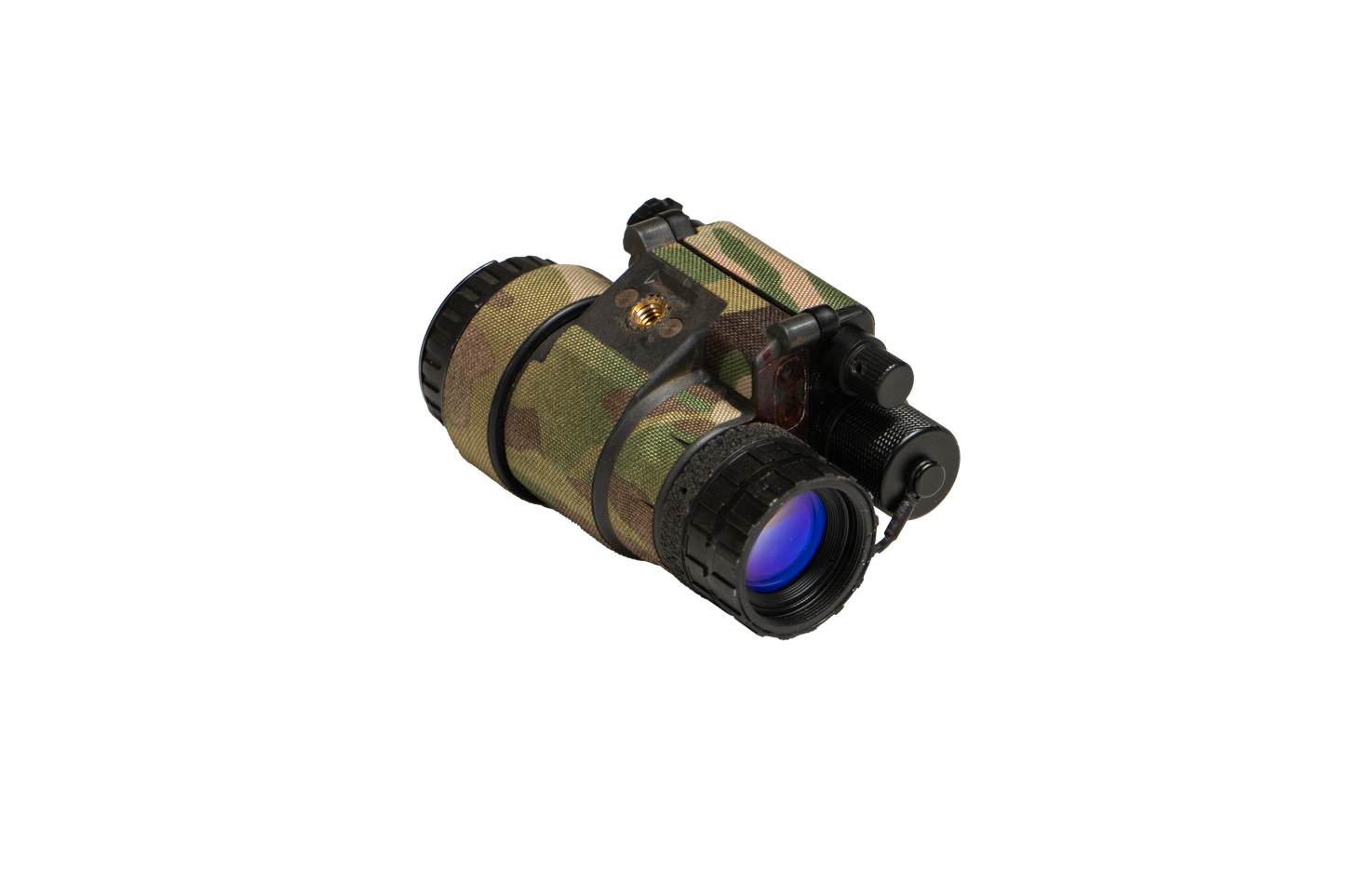 PVS-14 night vision device with Multicam K.wrap mil‑spec Cordura camo and 3M adhesive for IR resistance & concealment