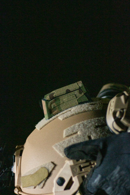 MOHOC IR Camera with Multicam K.wrap mil‑spec Cordura camo and 3M adhesive for IR resistance & concealment. schuberth m100 helmet 