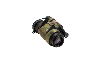 PVS-14 night vision device with Multicam K.wrap mil‑spec Cordura camo and 3M adhesive for IR resistance & concealment