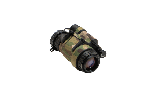 PVS-14 night vision device with Multicam K.wrap mil‑spec Cordura camo and 3M adhesive for IR resistance & concealment