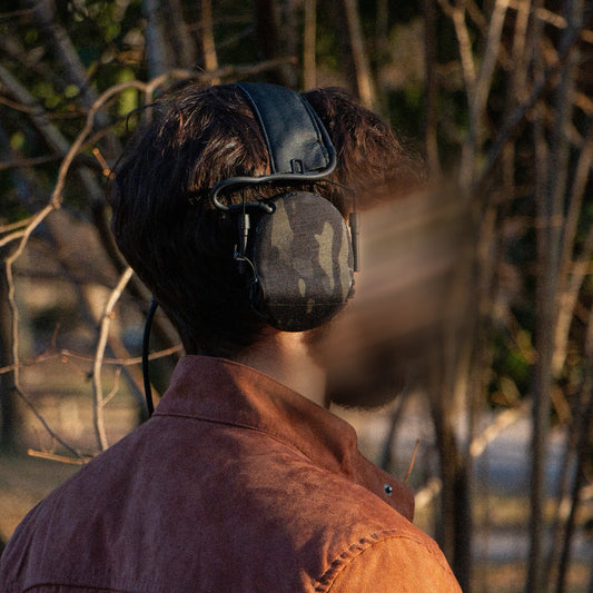 Sordin T2 headset with Multicam Black K.wrap mil‑spec Cordura camo and 3M adhesive for IR resistance & concealment