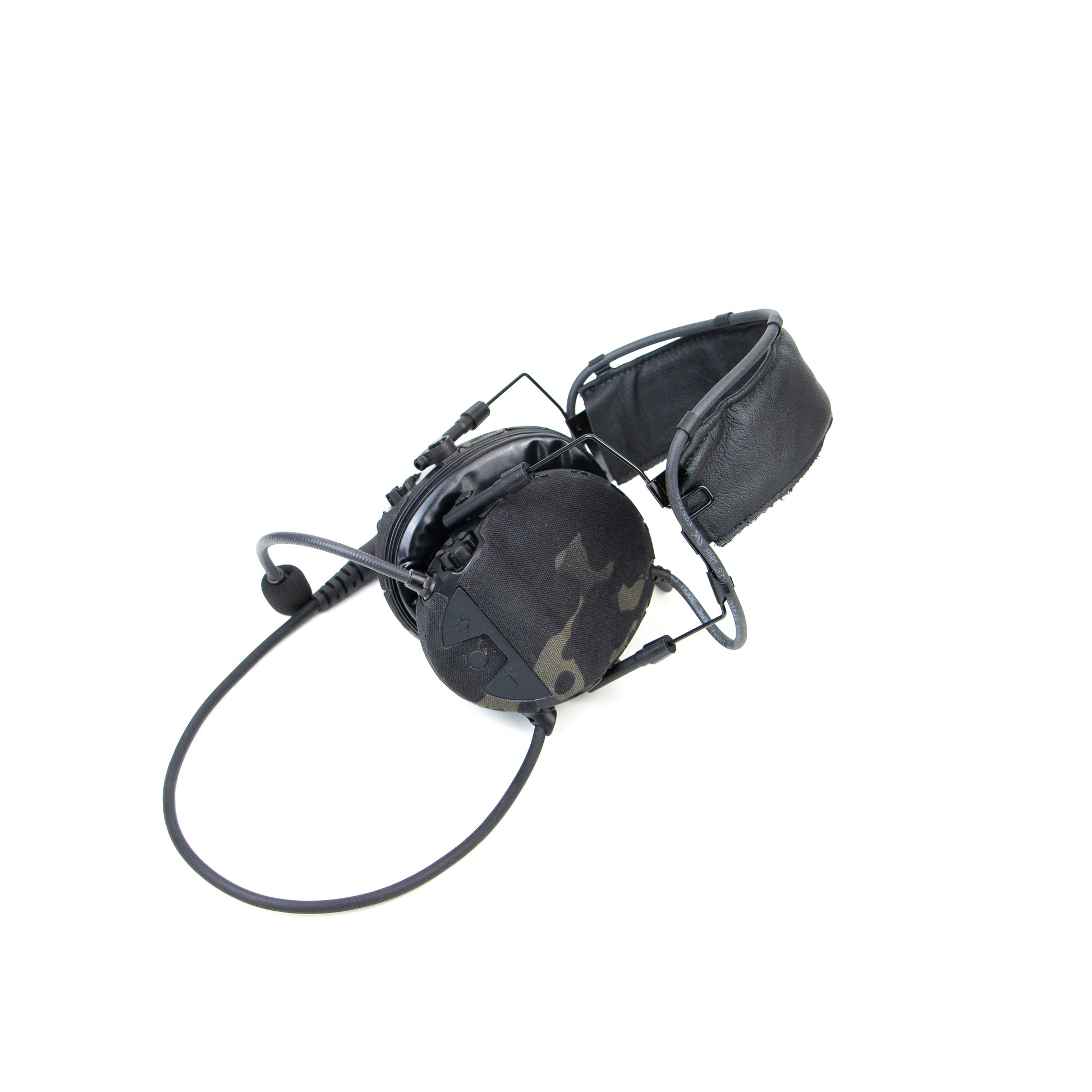 Sordin T2 headset with Multicam Black K.wrap mil‑spec Cordura camo and 3M adhesive for IR resistance & concealment