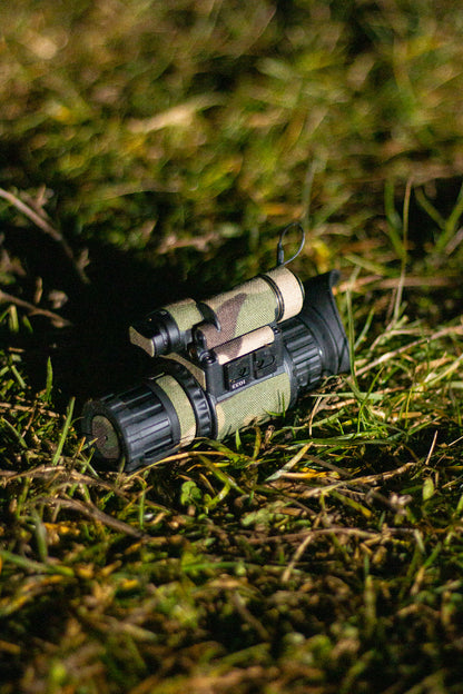 WOLF14 night vision device with Multicam K.wrap mil‑spec Cordura camo and 3M adhesive for IR resistance & concealment